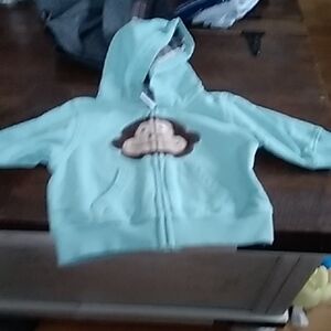 Aqua Monkey Hoodie for Kids